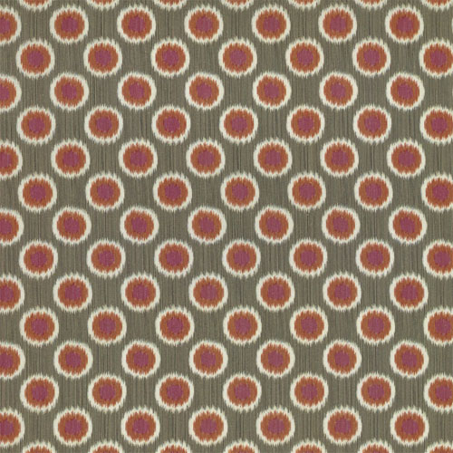 63545 Printed Cotton Fabric 112cm Orange Circles