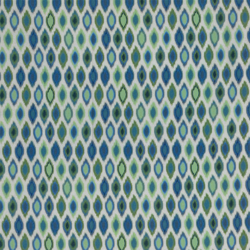 63549 Printed Cotton Fabric 112cm Blue Green Design