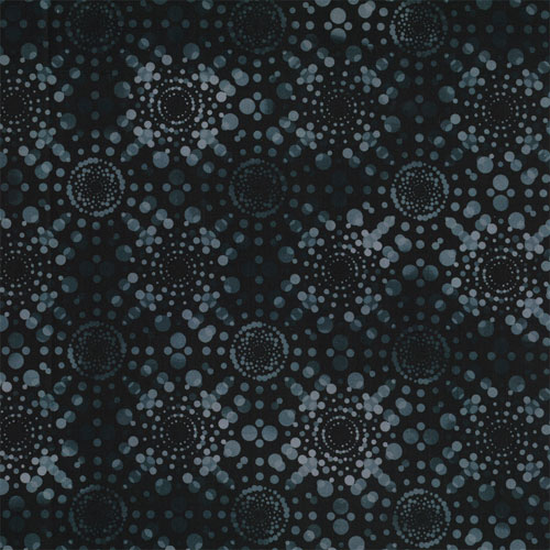 63559 Printed Cotton Fabric 112cm Black With Circles