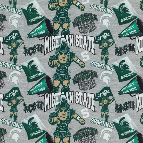 63574 Printed Cotton Fabric 112cm Michigan State