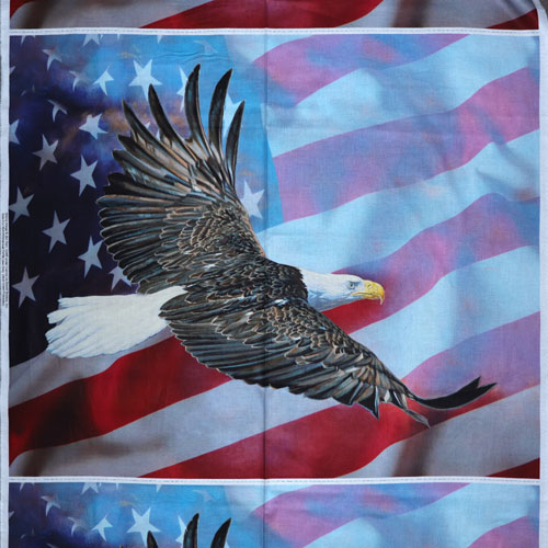 63582 Printed Cotton Fabric 112cm Large Eagle