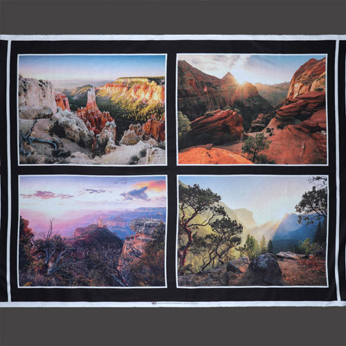 63587 Printed Cotton Fabric 112cm 4 Landscapes