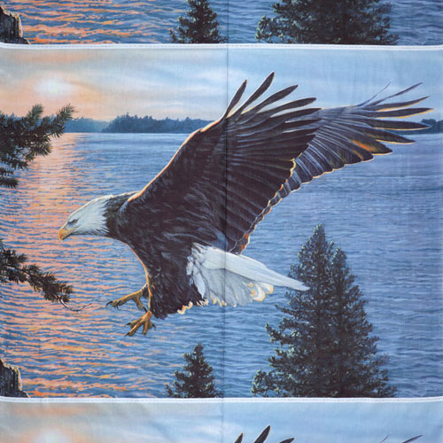 63590 Printed Cotton Fabric 112cm Eagles