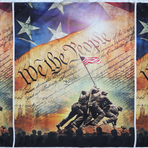 63592 Printed Cotton Fabric 112cm We The People