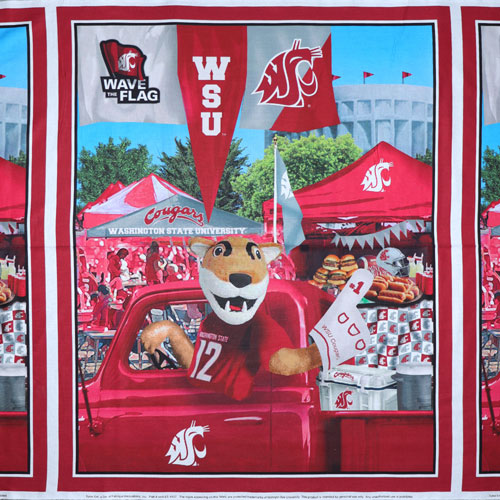 63598 Printed Cotton Fabric 112cm Cougar In Ute