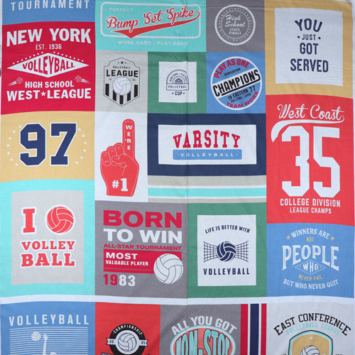 63606 Printed Cotton Fabric 144cm Volleyball