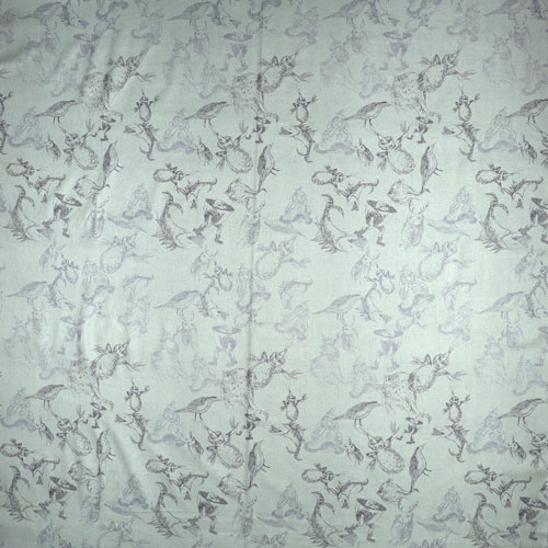 63607 Printed Cotton Fabric 144cm Pen Drawings