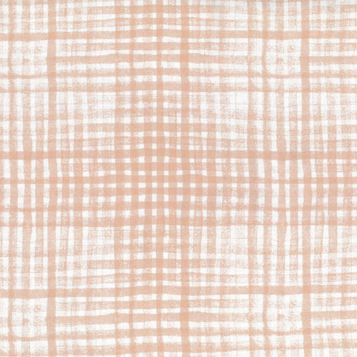 63611 Printed Cotton Fabric 112cm Peach Lines