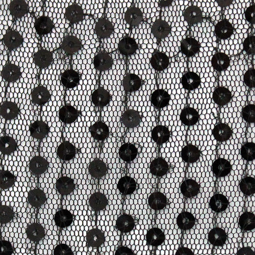 63880 Sequin Mesh 130cm Black