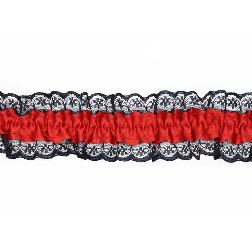64024 Lace Stretch Garter 45mm Red