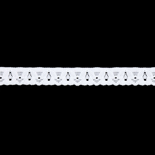 64064 Lace Stretch 12mm White