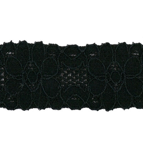 64068 Stretch Lace 25mm Black
