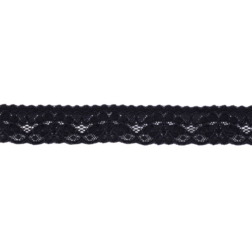 64105 Lace Stretch 25mm Black