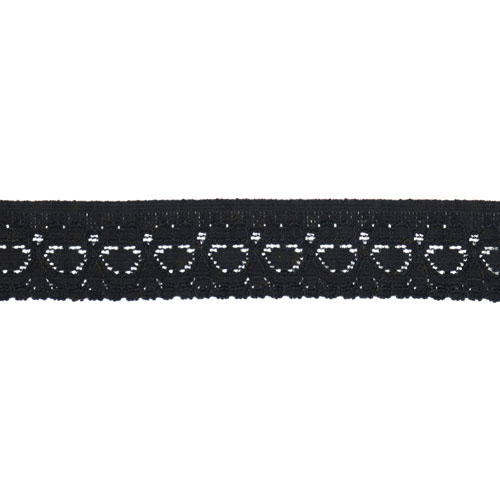 64108 Lace Stretch 30mm Black