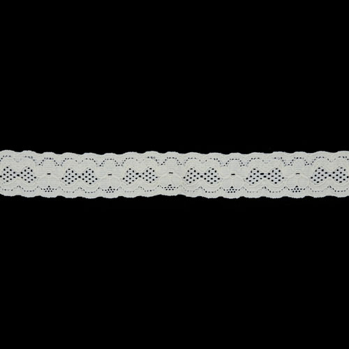 64130 Lace Stretch 23mm Cream