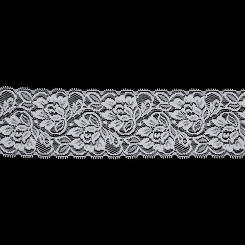 64226 Lace Stretch 65mm White