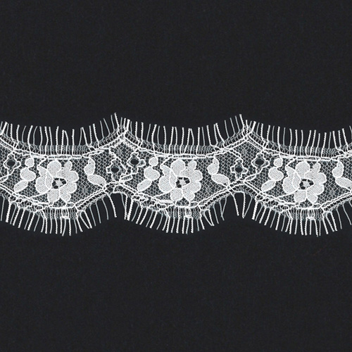 64691 Lace Nylon Flat Whte 40mm