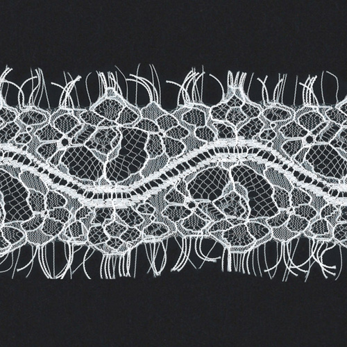 64692 Lace Nylon Flat Whte 85mm