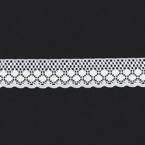 64705 Lace Nylon Flat White 30mm