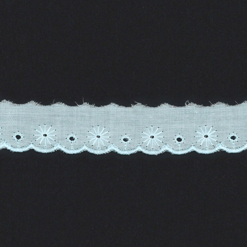 64761 Lace Cambric Flat Blue 25mm