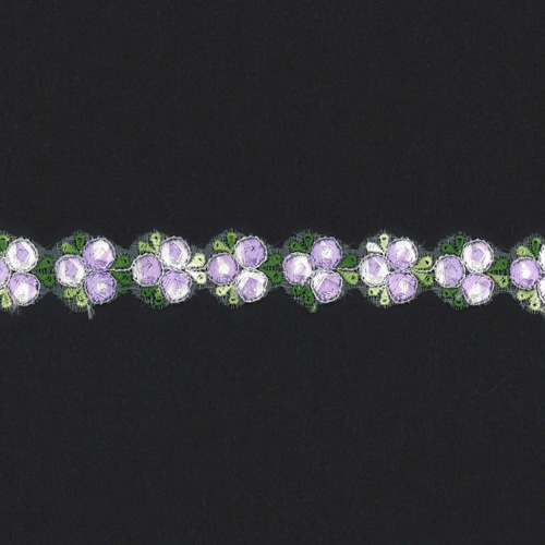 64777 Lace Guipure Flower Lilac 15mm