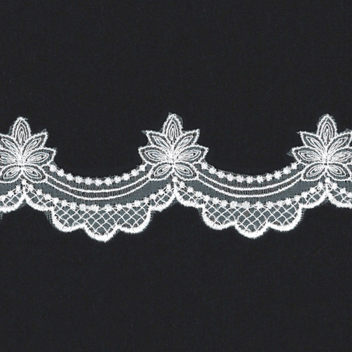 64795 Lace Guipure White 45mm