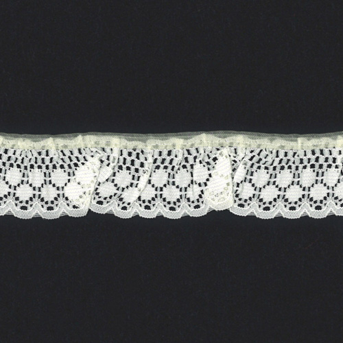 64819 Lace Frilled Cream 30mm