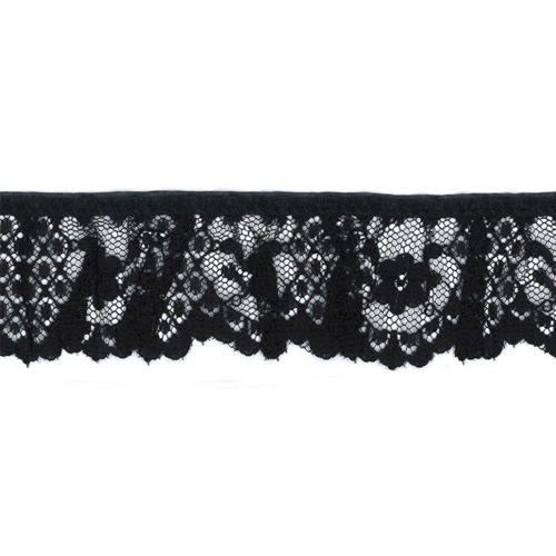 64823 Lace Frilled Black 35mm