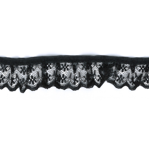 64838 Lace Frilled Black 20mm