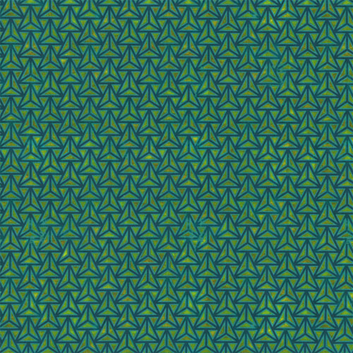 64916 Cotton Fabric 112cm Green Triangles