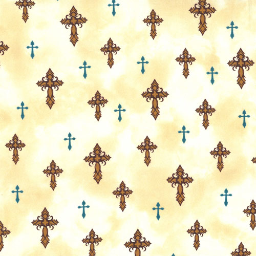 64923 Cotton Fabric 112cm Crosses