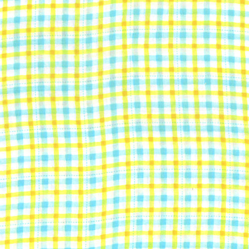 64943 Double Gauze Fabric 150cm Yellow Check