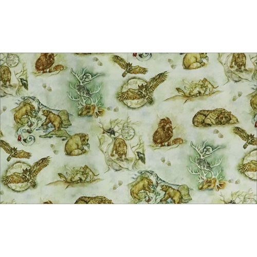 64971 Cotton Fabric 112cm Wild Animals