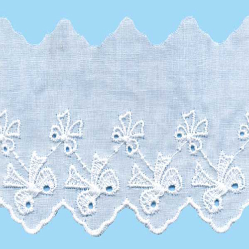 65041 Cambric Lace 55mm White
