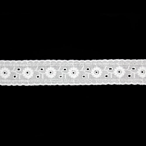 65179 Cambric Lace 30mm White