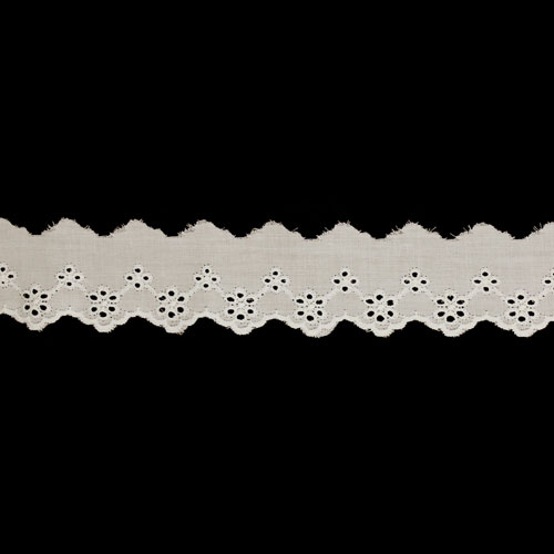 65277 Cambric Lace 35mm Cream