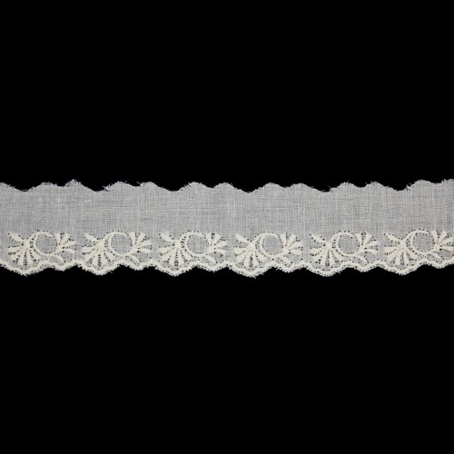 65287 Cambric Lace 30mm Dark Cream
