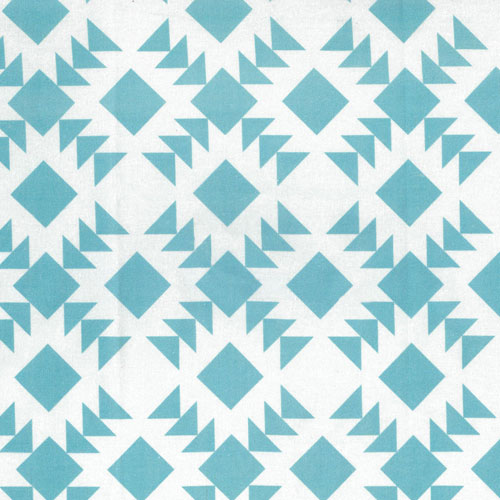 65403 Printed Quilting Fabric 112cm Aqua Aztec
