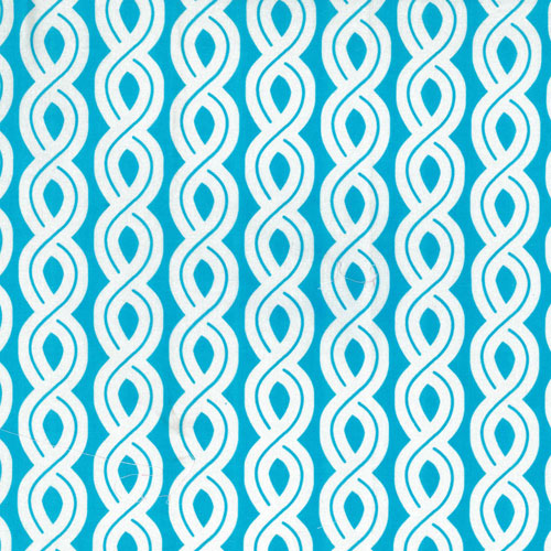 65422 Printed Quilting Fabric 112cm Ropes Aqua
