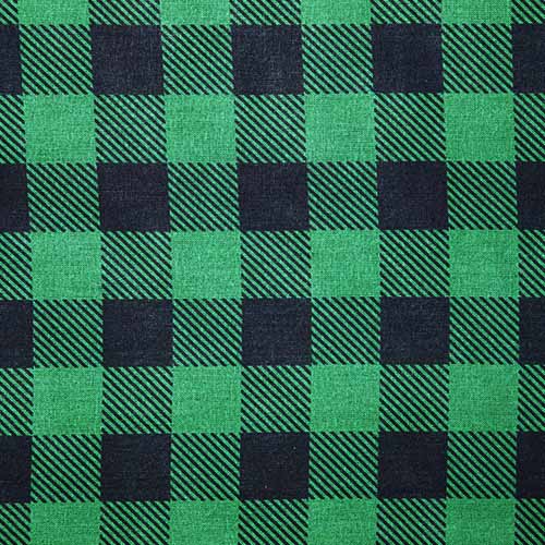 65476 Fab Cotton 112cm Checkered Green Black