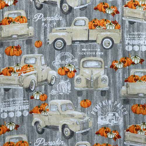65483 Fab Cotton 112cm Pumpkin Car