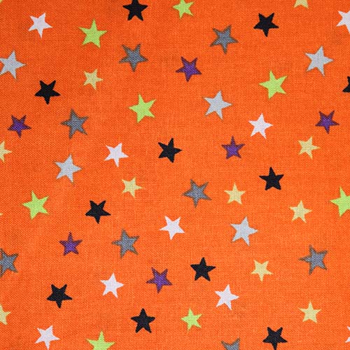 65484 Fab Cotton 112cm Orange Stars
