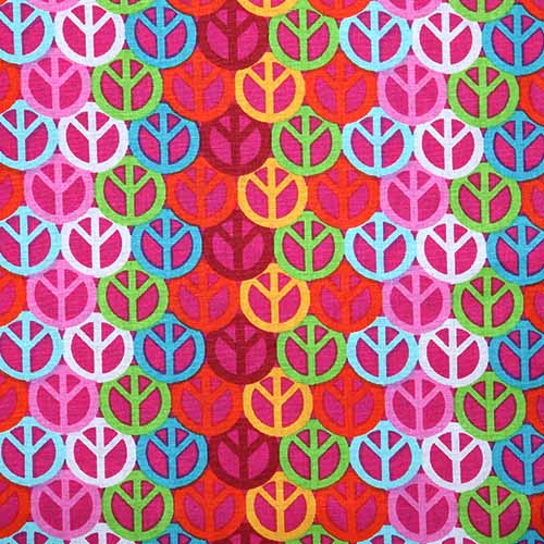 65495 Fab Cotton 112cm Peace Sign 