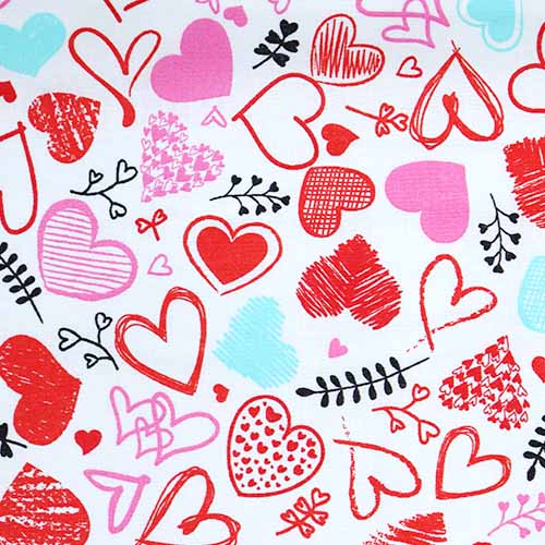 65522 Fab Cotton 112cm Cute Hearts