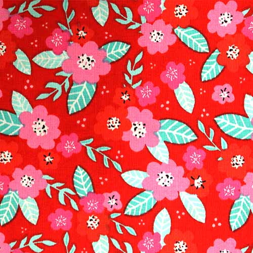 65524 Fab Cotton 112cm Red Flowers
