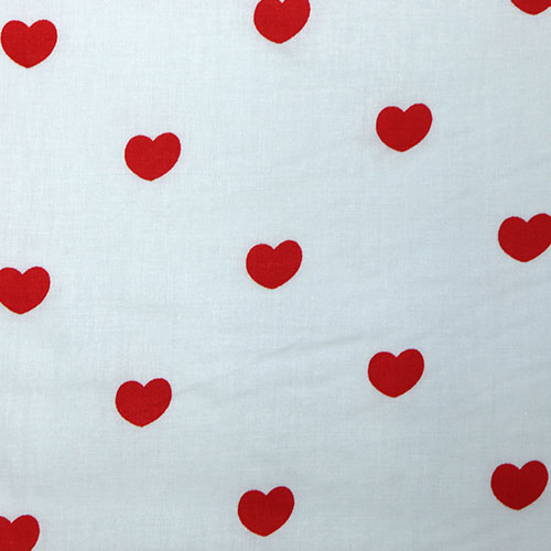 65526 Fab Cotton 112cm Red Hearts