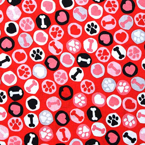 65527 Fab Cotton 112cm Heart Foot Prints