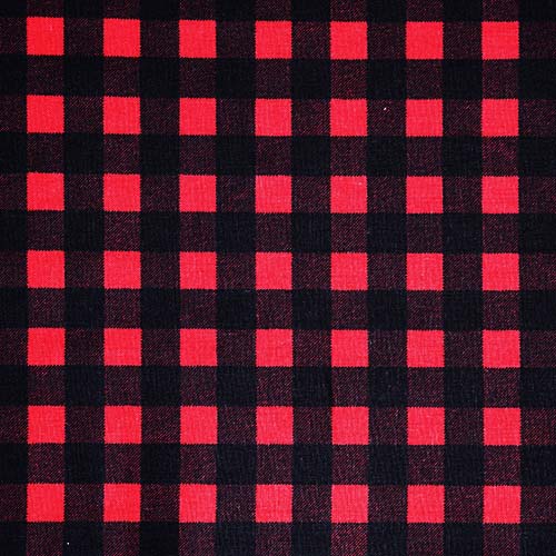65565 Fab Cotton 112cm Checkered Red Black
