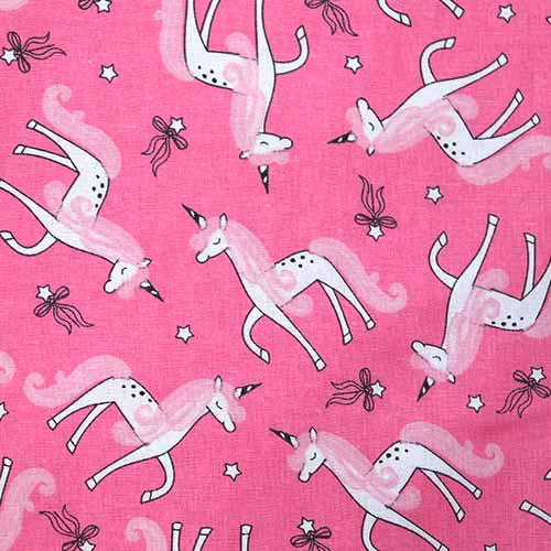 65585 Fab Cotton 112cm Pink Unicorn