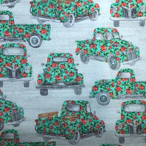 65602 Fab Cotton 112cm Flower Truck